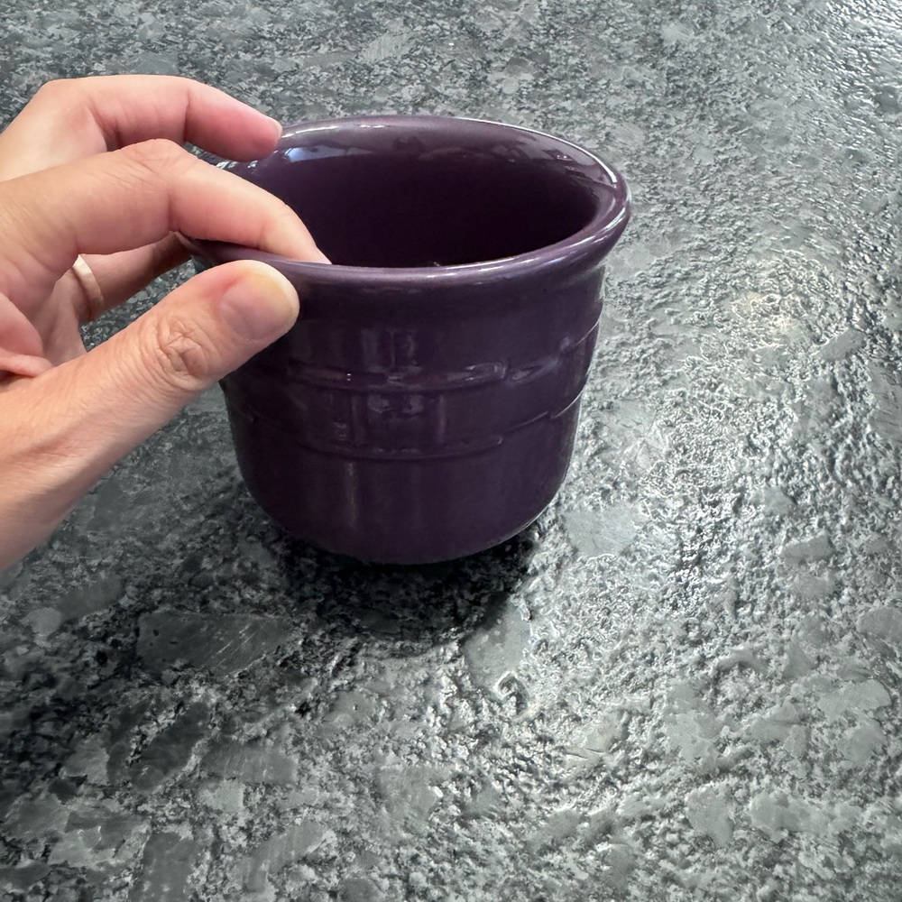 Longaberger small canister bowl eggplant - Picture 7 of 7